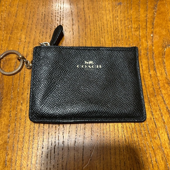 Coach Black Mini Skinny ID Case GUC! - Picture 1 of 10